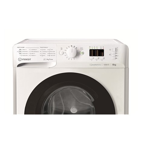 INDESIT | MTWSA 61294 WK EE | Washing machine | Energy efficiency class C | Front loading | Washing capacity 6 kg | 1151 RPM | D - 2